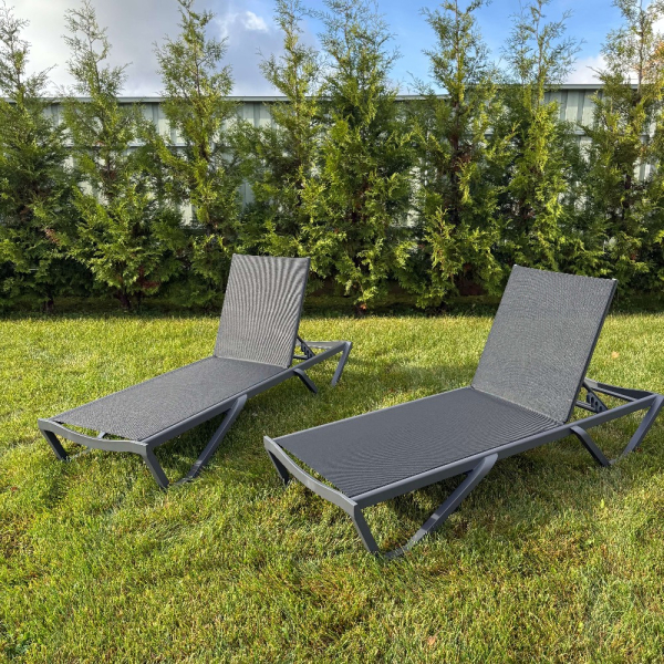 Шезлонги ENZO в черном цвете 2шт